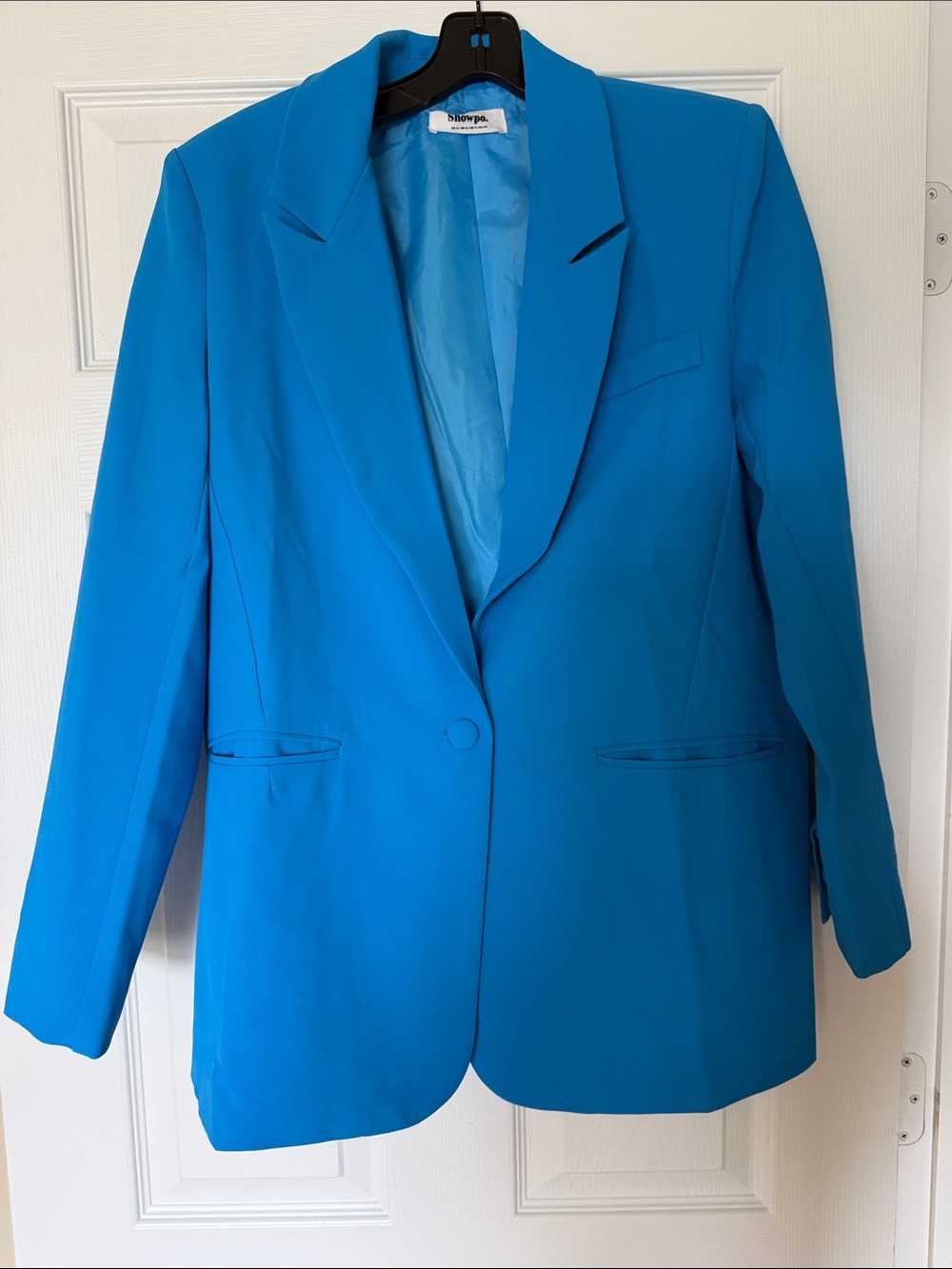 Showpo Bright Blue Single-Button Blazer